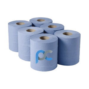 Blue toilate paper